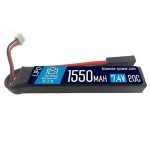 Аккумулятор BlueMAX Li-Po 7.4V 1550mah 20C Stick Mini Tamya, 92x18x17 мм